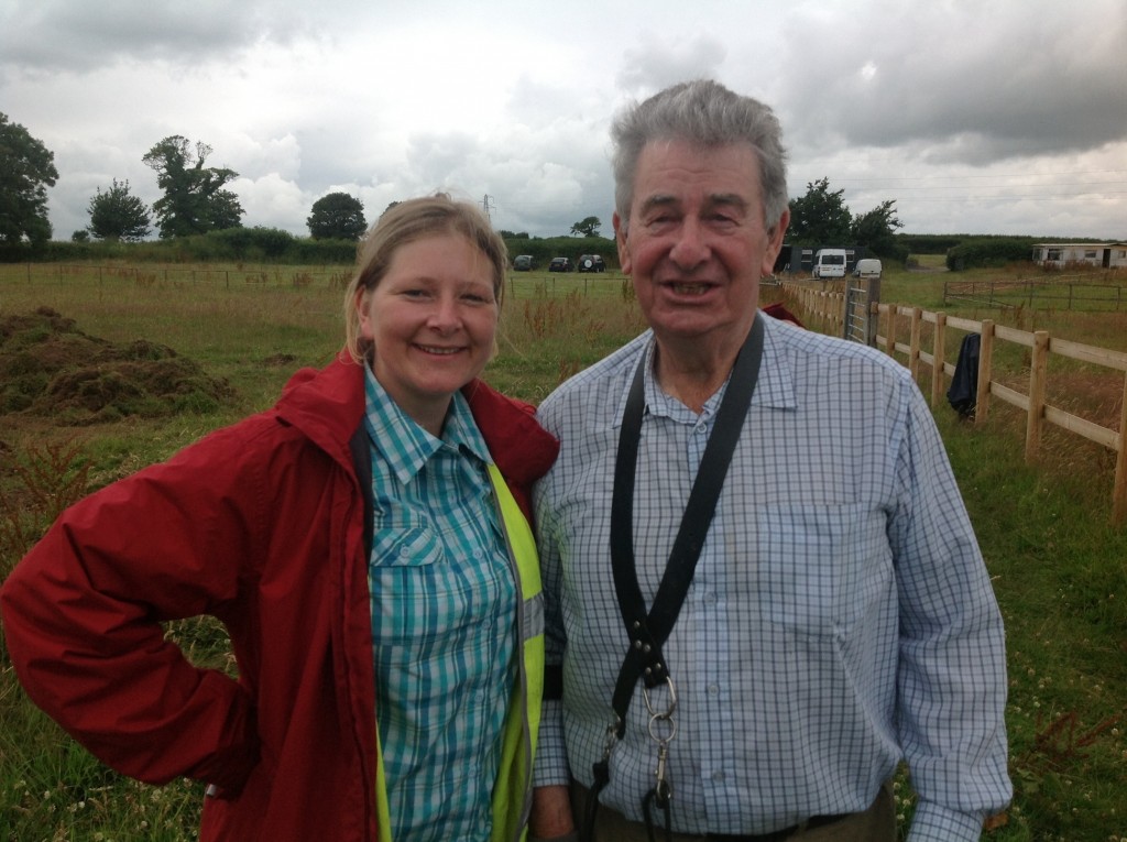 Danielle (PAS liaison) with Jim after the finding the first coin of the season