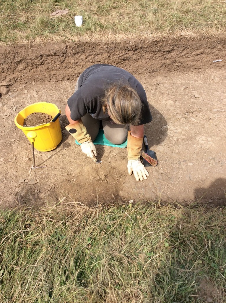 Jan excavating in trench 9