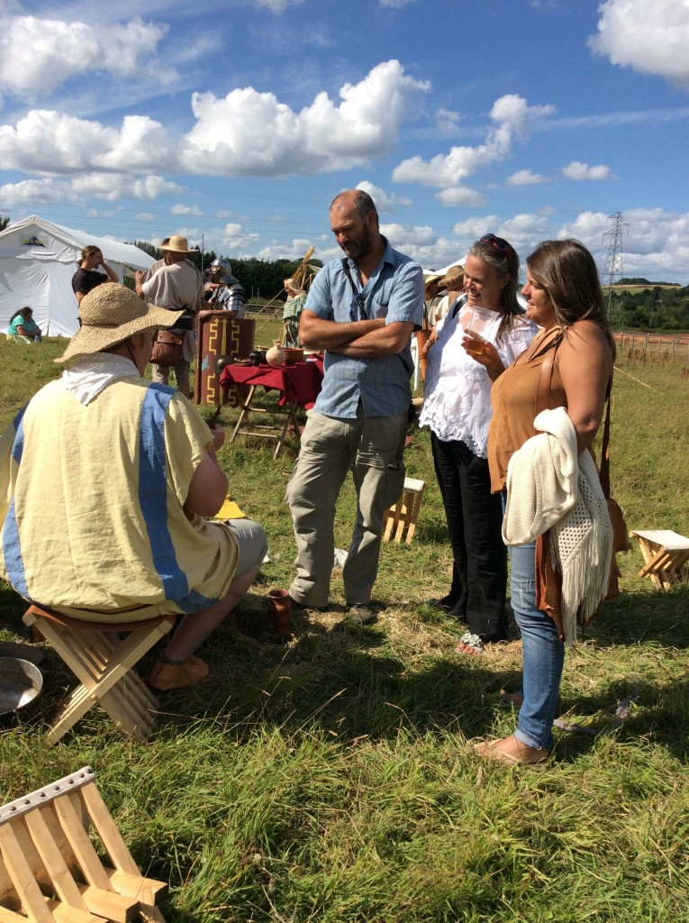 Dennis Hewings' (who helped to first discover the site) family talk to a 'real life' Roman
