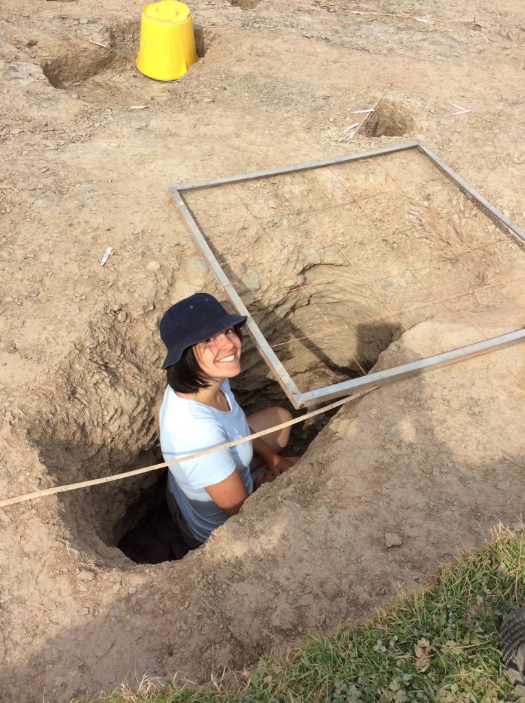Thea in the fully excavated trench